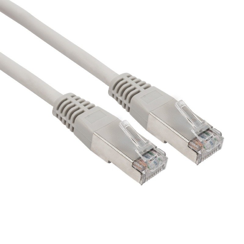 Шнур коммутационный, патч-корд F/UTP RJ45-RJ45, CAT 6, ZH нг(А)-HF, серый, 1м REXANT (18-8102-1)