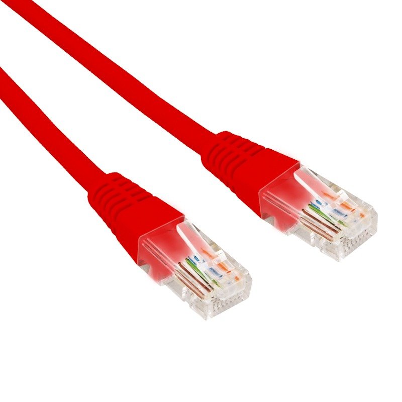 Патч-корд U/UTP CAT 6, RJ45-RJ45, 26AWG, LSZH, красный, 5м REXANT (02-0293-5)