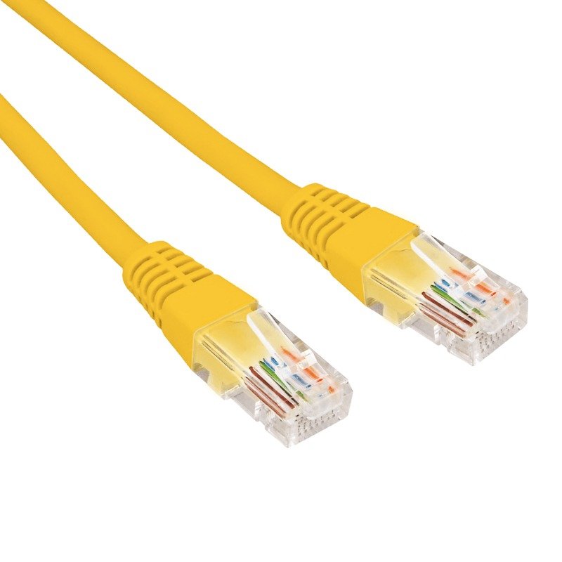 Патч-корд U/UTP CAT 6, RJ45-RJ45, 26AWG, LSZH, желтый, 5м REXANT (02-0295-5)