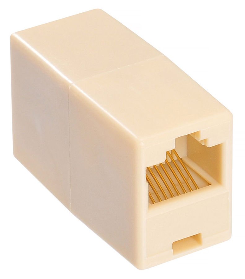 RJ-45 (розетка)-RJ-45 (розетка) (бежевый)