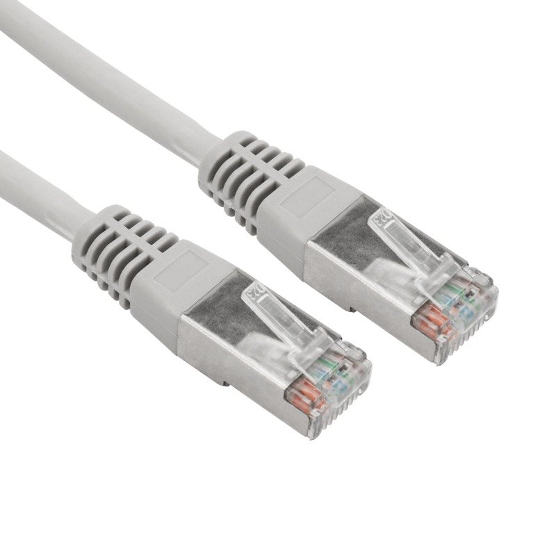 Шнур коммутационный, патч-корд F/UTP RJ45-RJ45, CAT 6, ZH нг(А)-HF, серый, 0,5м REXANT (18-8101-1)