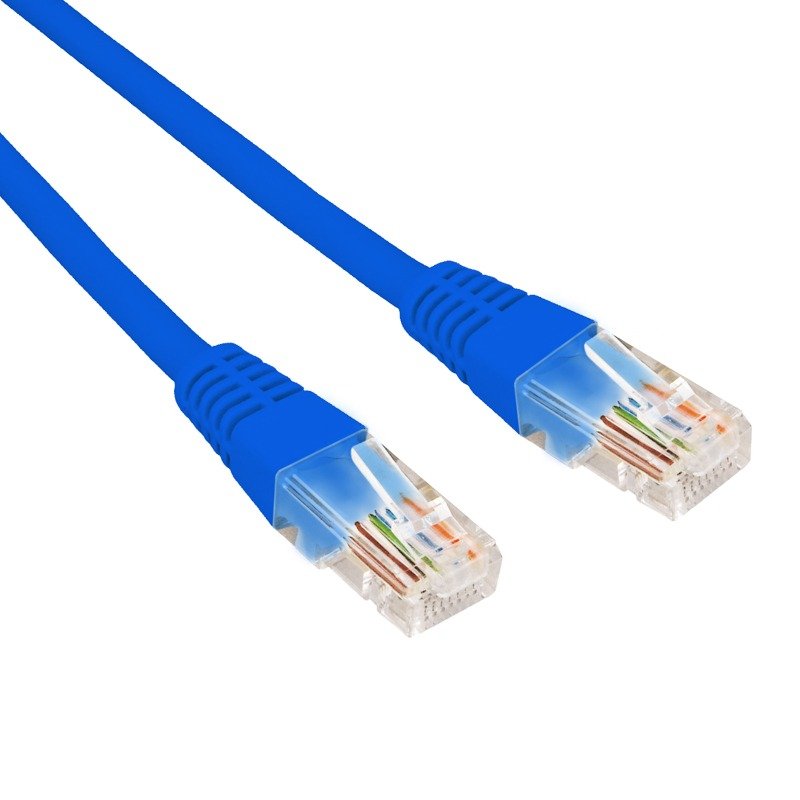 Патч-корд U/UTP CAT 6, RJ45-RJ45, 26AWG, LSZH, синий, 0.3м REXANT (02-0294-03)