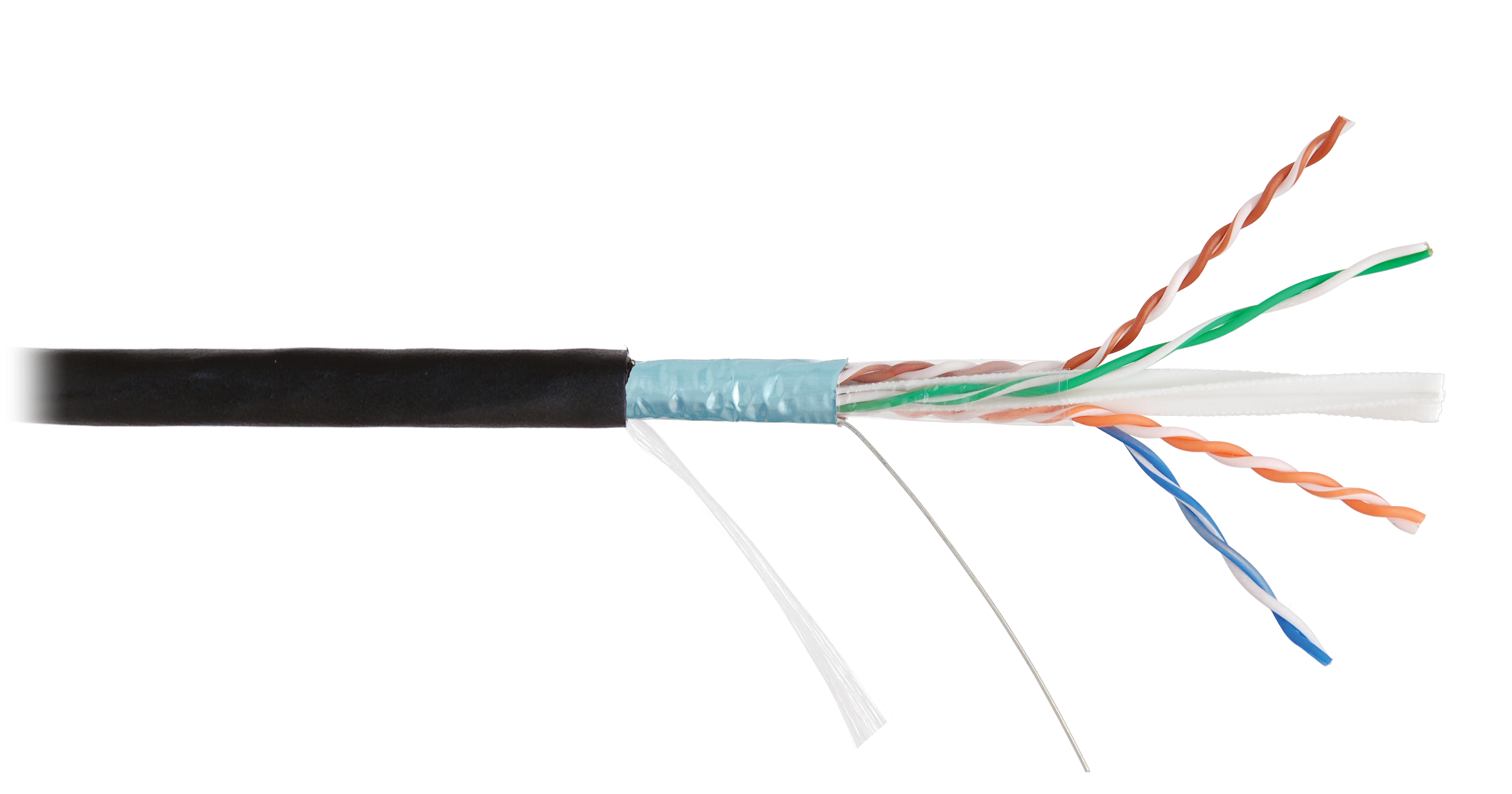 F/UTP 4pair, Cat6, Solid, Out, PVC (NMC 4240B-BK)