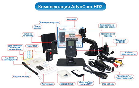 Комплектация AdvoCam-HD2