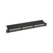 Панель коммутационная 19", 1U, 24 порта, STP, RJ-45, CAT 5e REXANT PRO (02-0041)