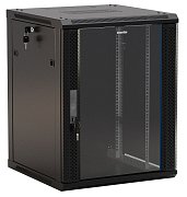 TWB-1266-GP-RAL9004 / Шкаф телекоммуникационный 19" настенный 12U