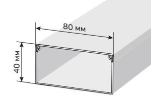 Короб 80х40 ЭЛЕКОР (CKK10-080-040-1-K01-010) / Кабель-канал с двойным замком