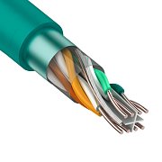 F/UTP, CAT 6, нг(А)-LSLTx, 4х2х0,575мм, 23AWG, INDOOR, SOLID, зеленый, 305м REXANT (01-0171) / Кабель «витая пара» (LAN) для структурированных систем связи