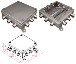 КМ IP66-2020, 12 вводов, нержавейка / Коробка монтажная электротехническая
