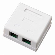 Розетка комбинированная внешняя, UTP RJ-45(8P8C) + RJ-11(6P-4C) REXANT (03-0120) / Розетка RJ-45