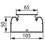 Короб DLP 105х50 одноканальный с гибкой крышкой (010429) / Кабель-канал
